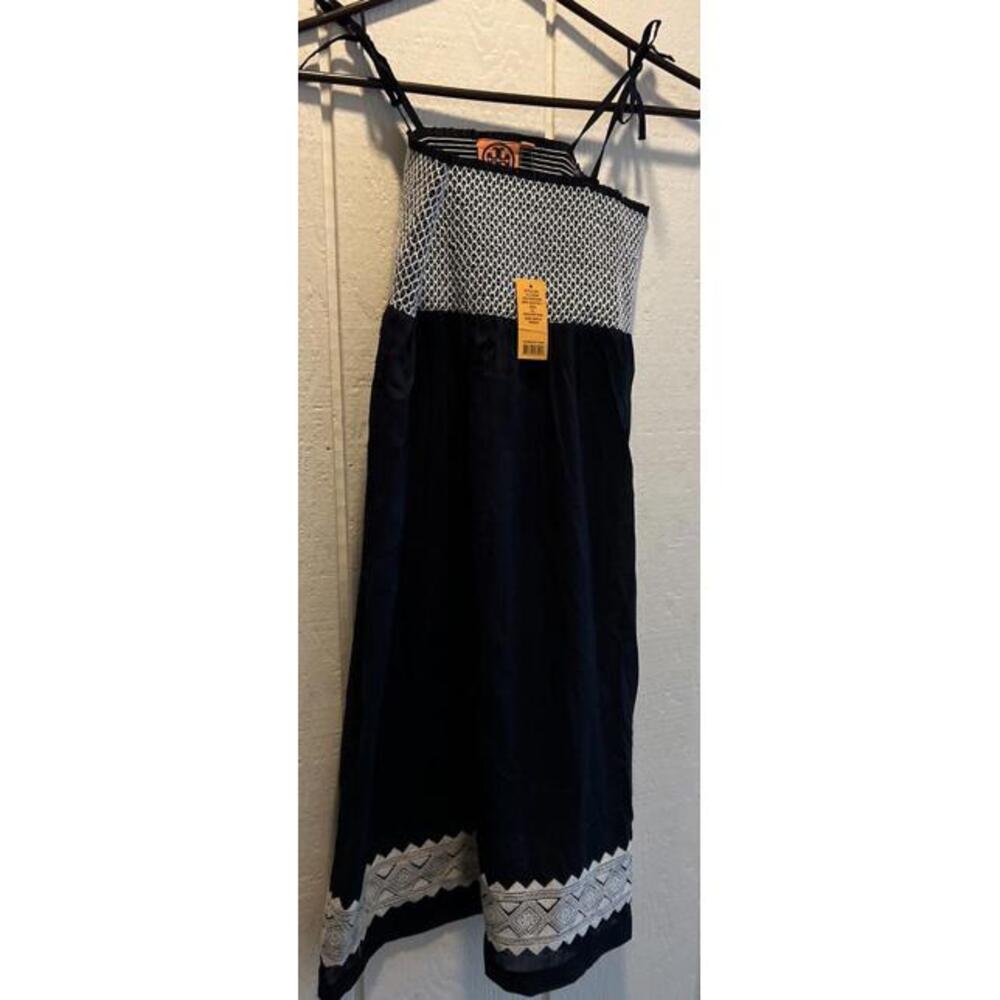 VTG NEW WITH TAGS TORY BURCH GIRLS XL RARE HALTER KIDS MINTA DRESS BLUE